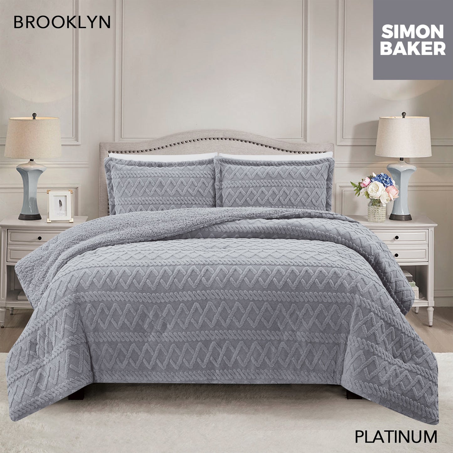 Brooklyn Comforter Set with Sherpa