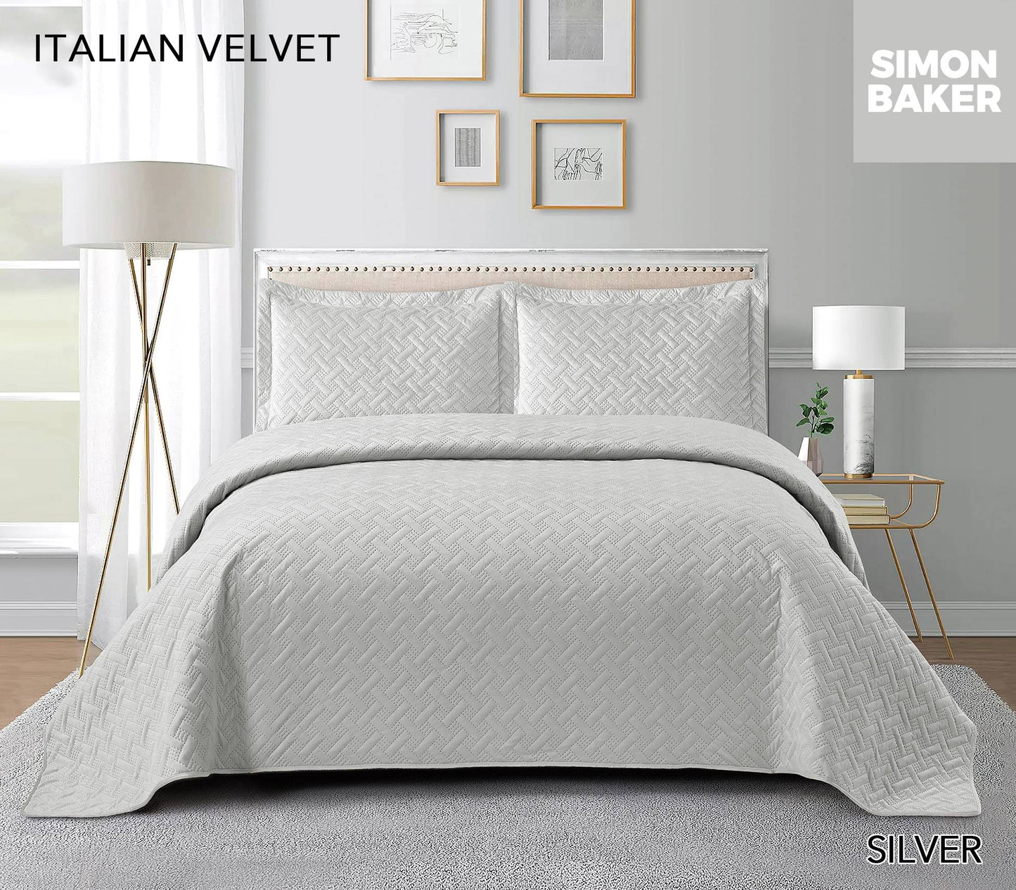 Italian Velvet Bedspreads with Pin-Quilting