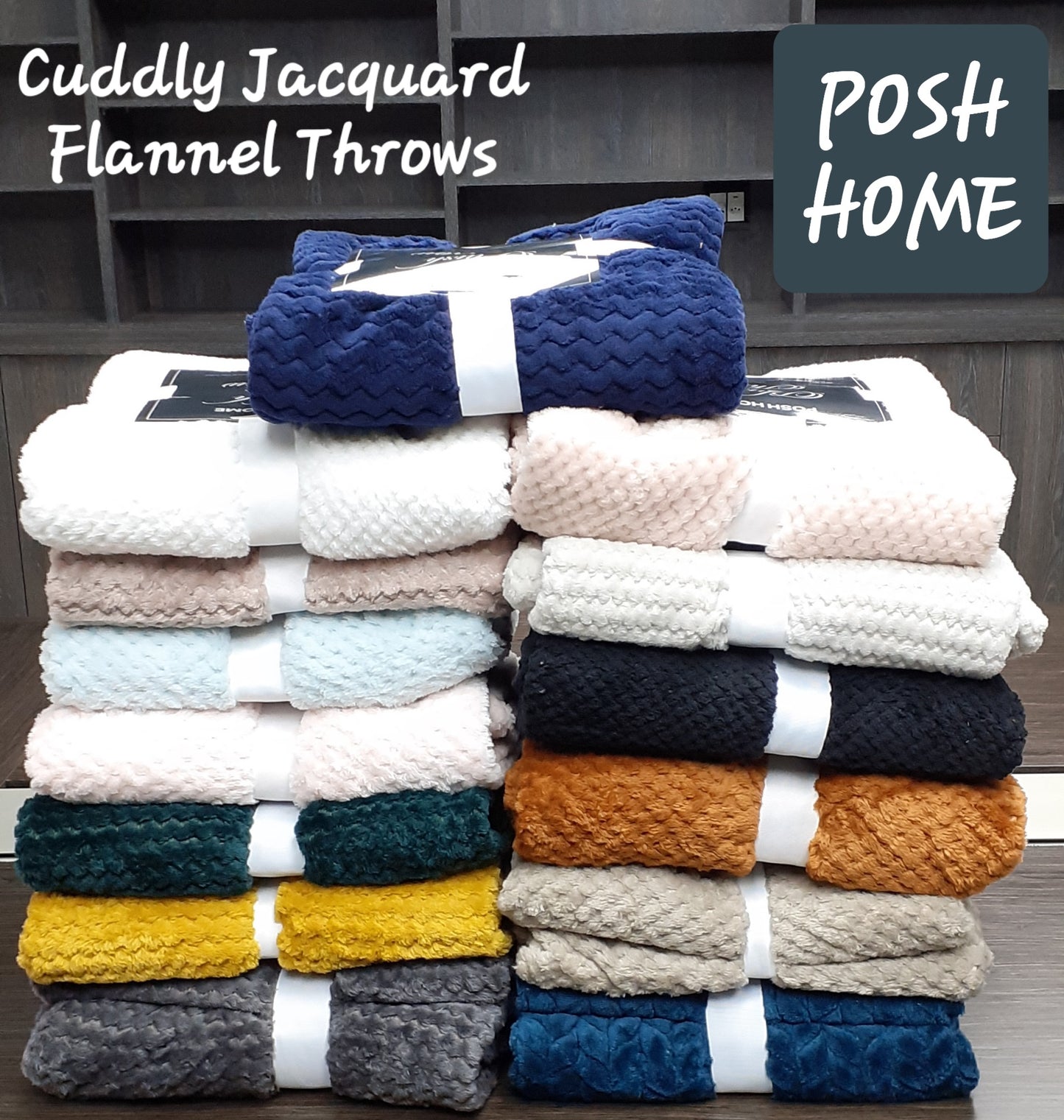 Cuddly Jacquard Flannel Throws