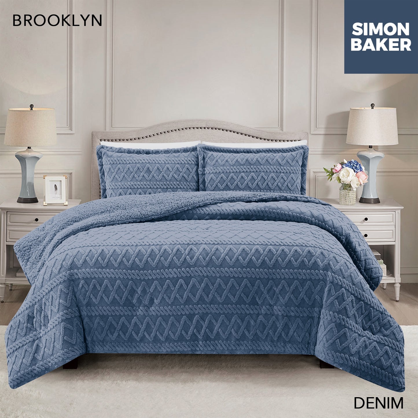 Brooklyn Comforter Set with Sherpa