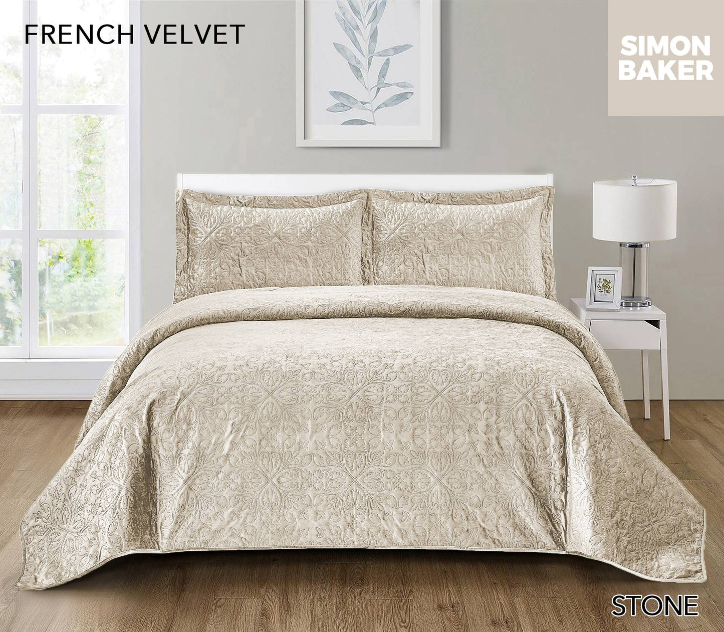 French Pin-Quilted Velvet Bedspreads