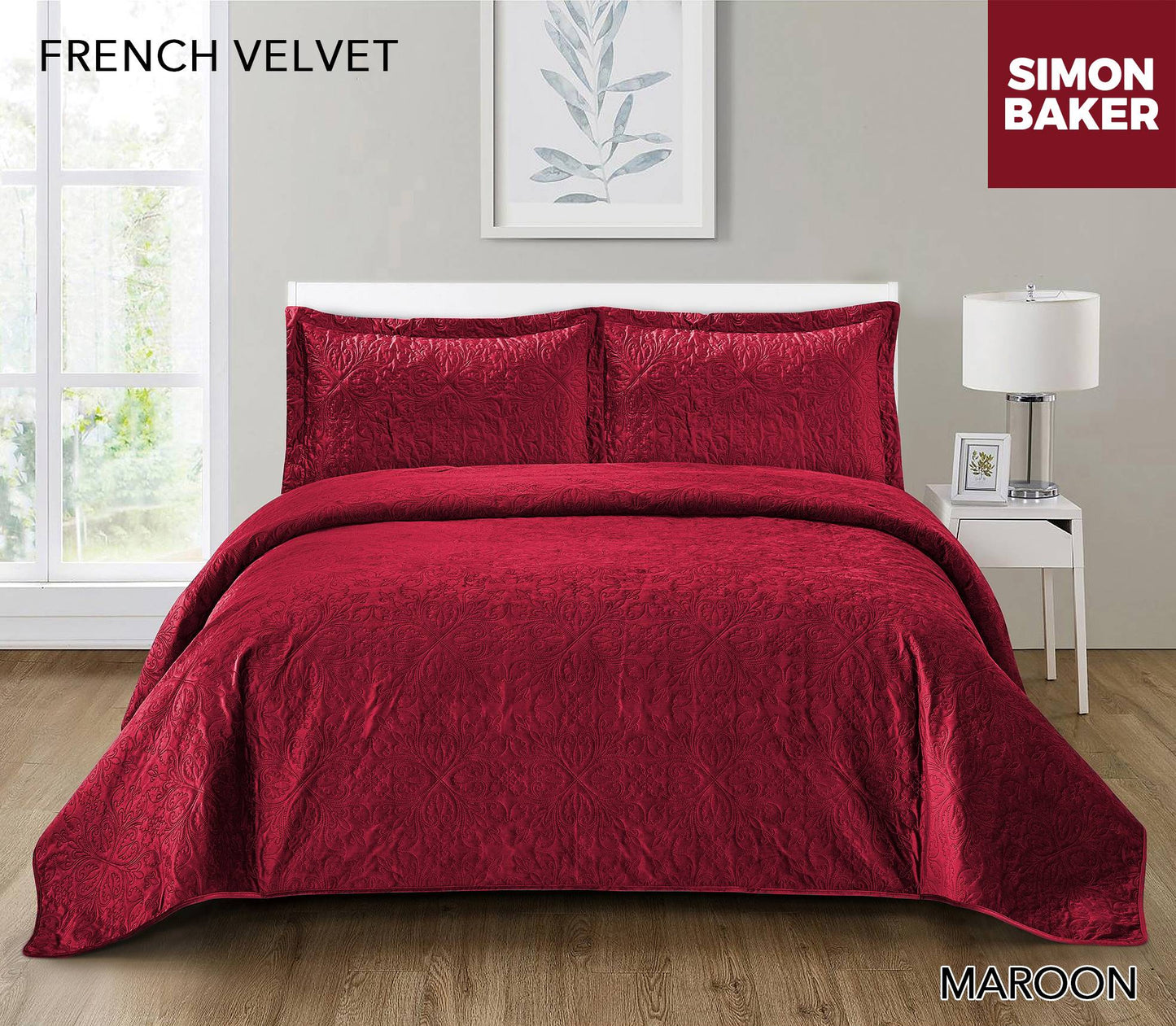 French Pin-Quilted Velvet Bedspreads