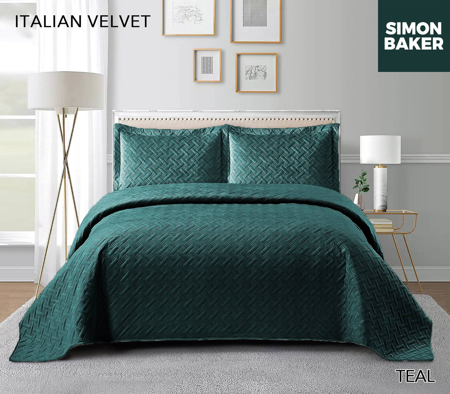 Italian Velvet Bedspreads with Pin-Quilting