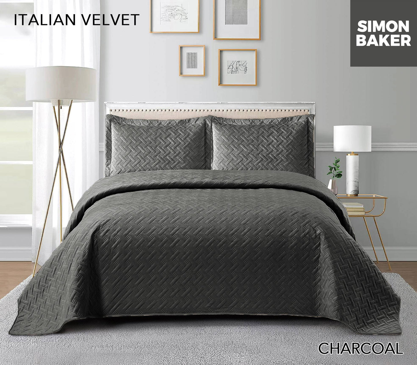 Italian Velvet Bedspreads with Pin-Quilting