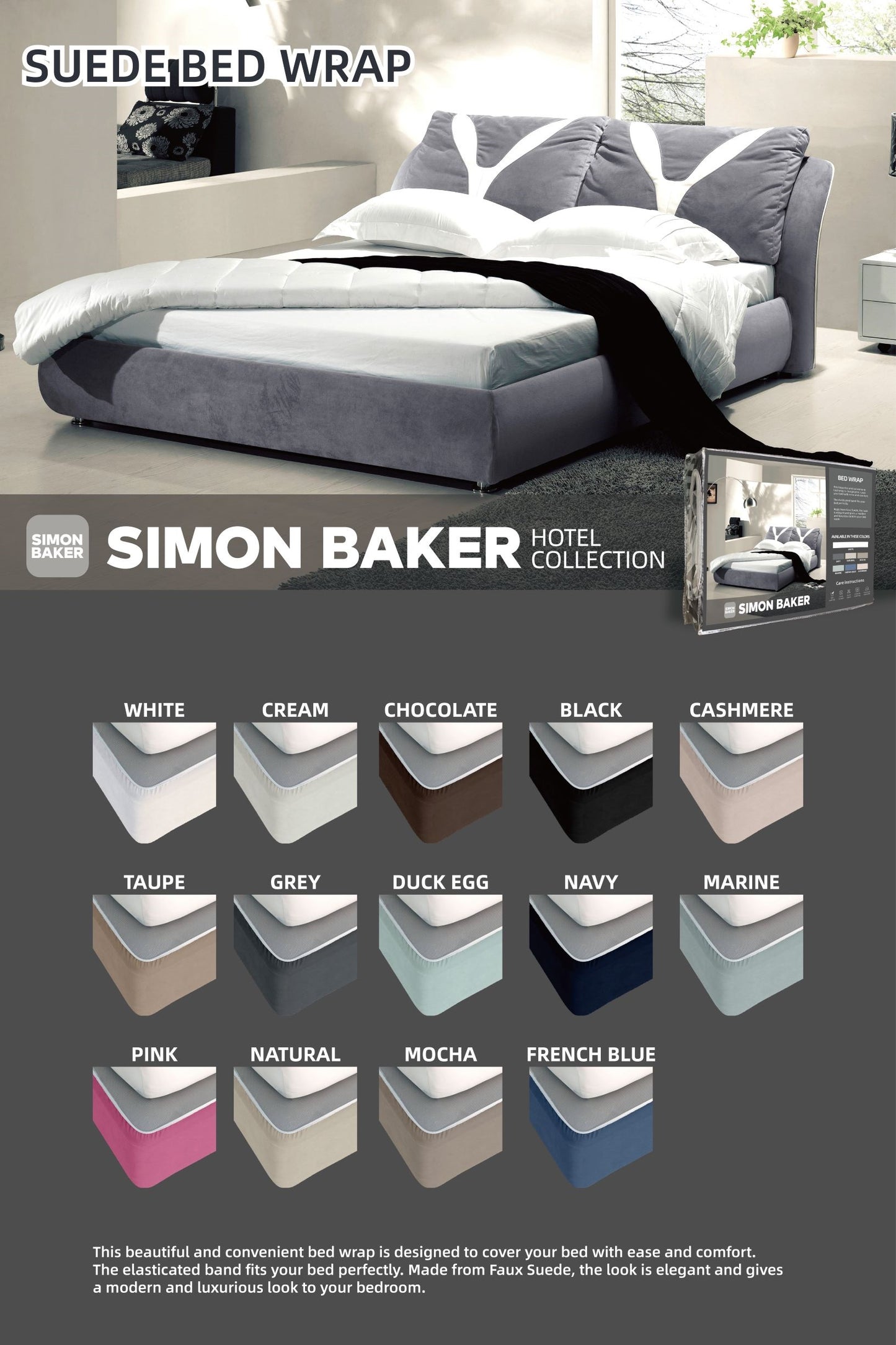 Extra Length Suede Bed Wrap