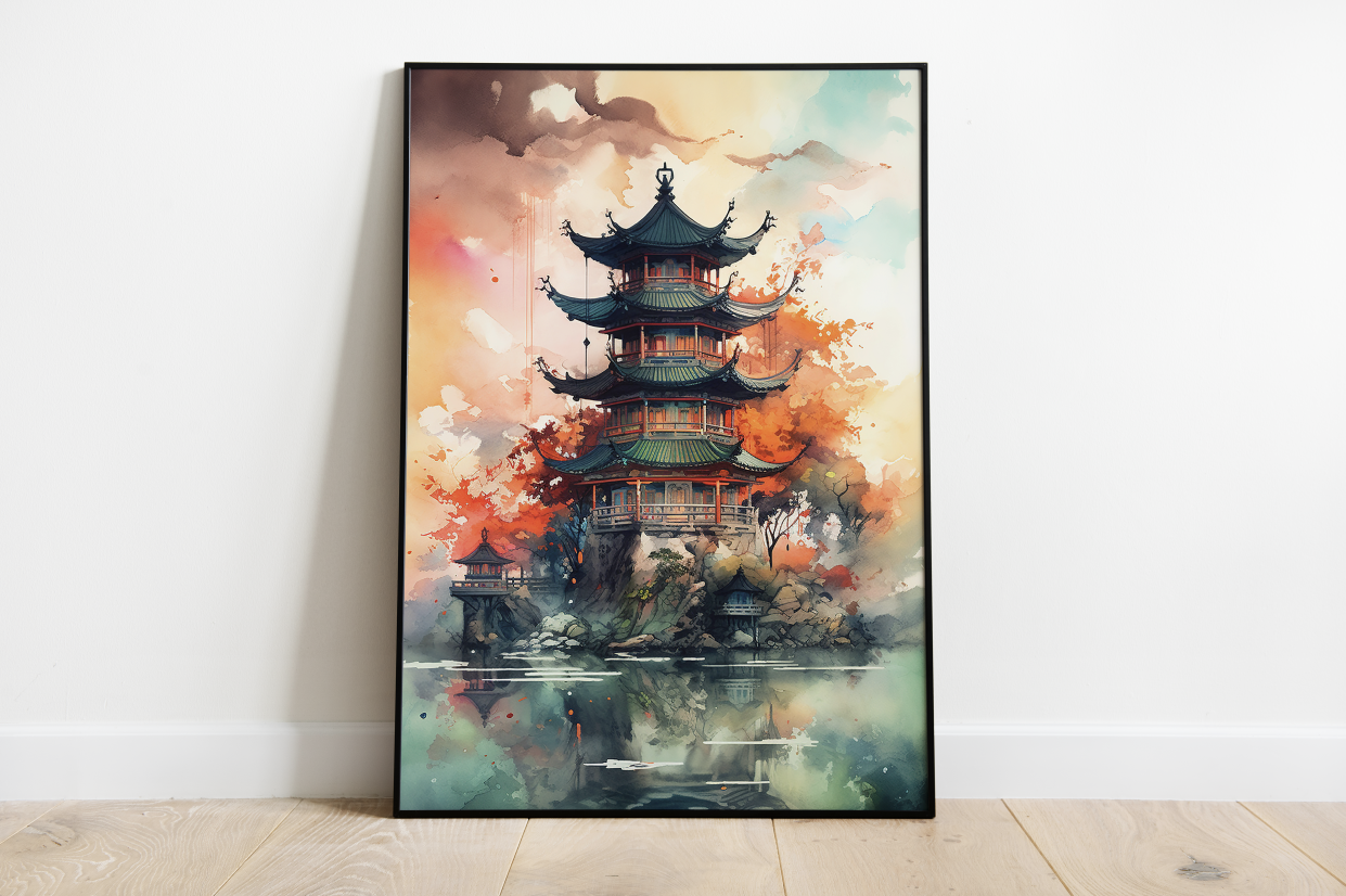 Tokyo Building Printed Painting