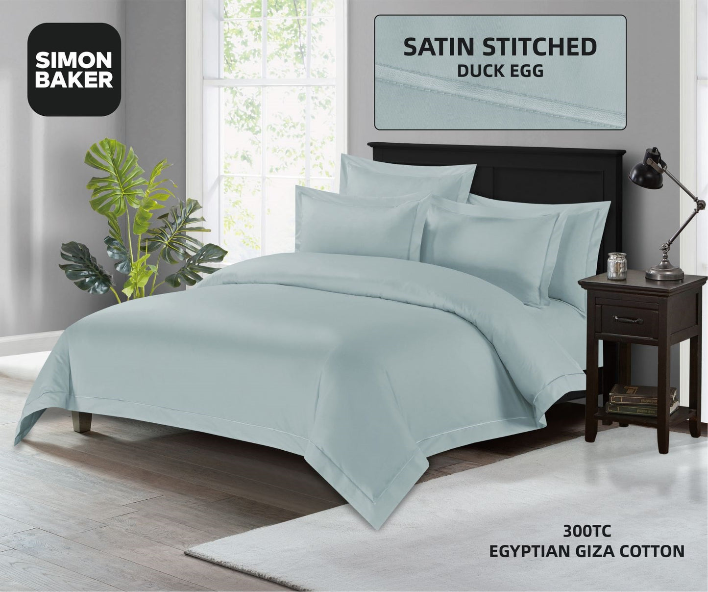 Satin Stitched Egyptian Cotton Duvet Set