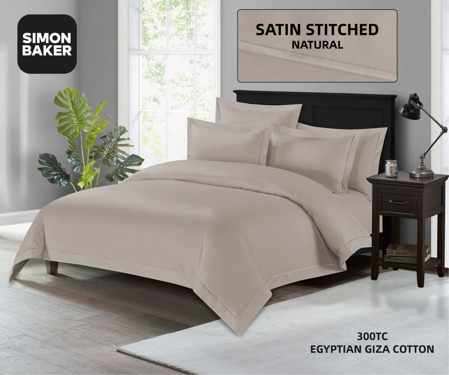 Satin Stitched Egyptian Cotton Duvet Set