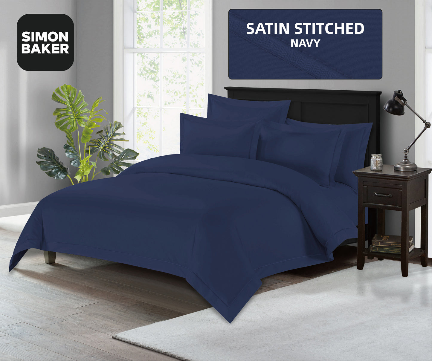 Satin Stitched Egyptian Cotton Duvet Set
