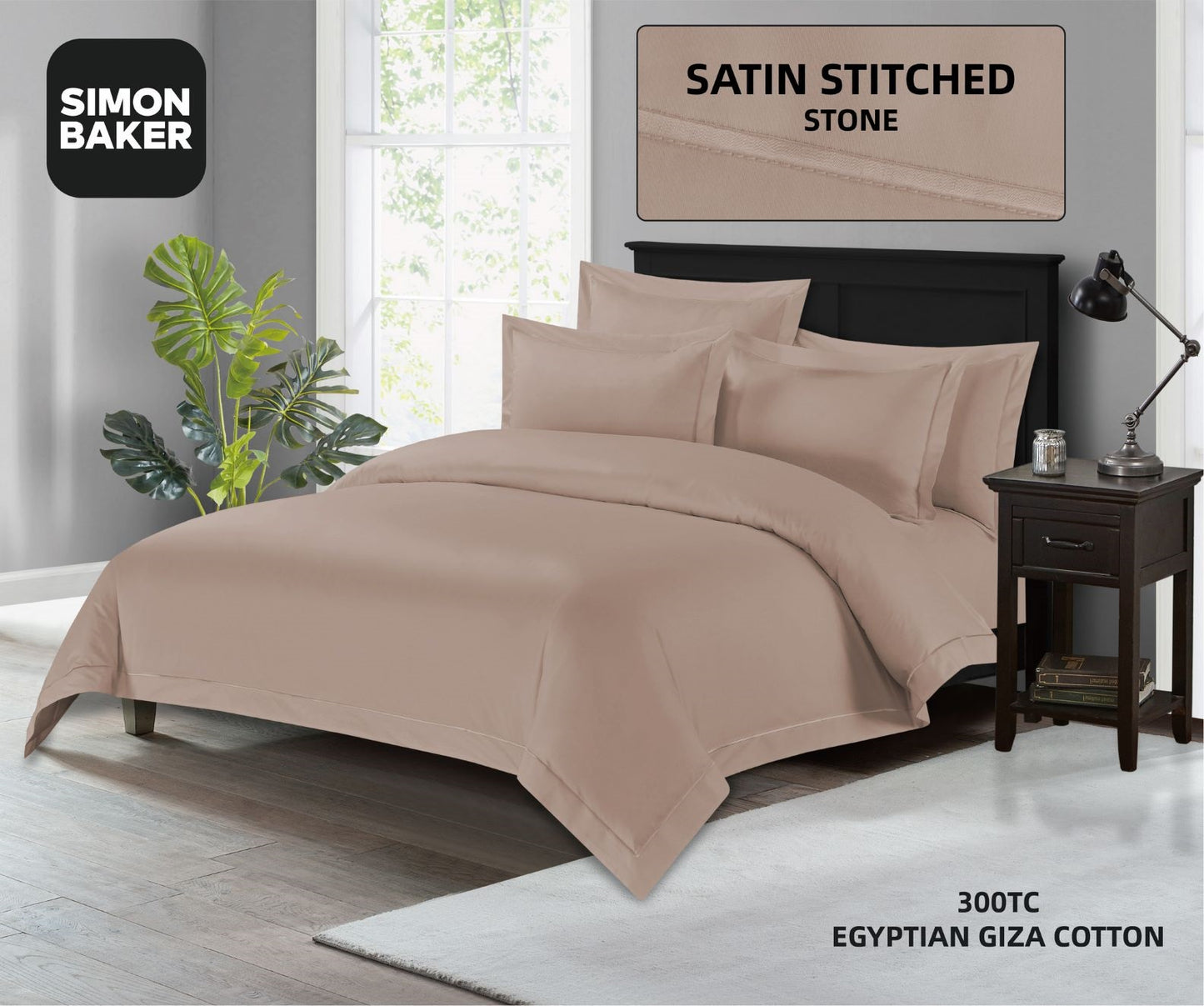 Satin Stitched Egyptian Cotton Duvet Set