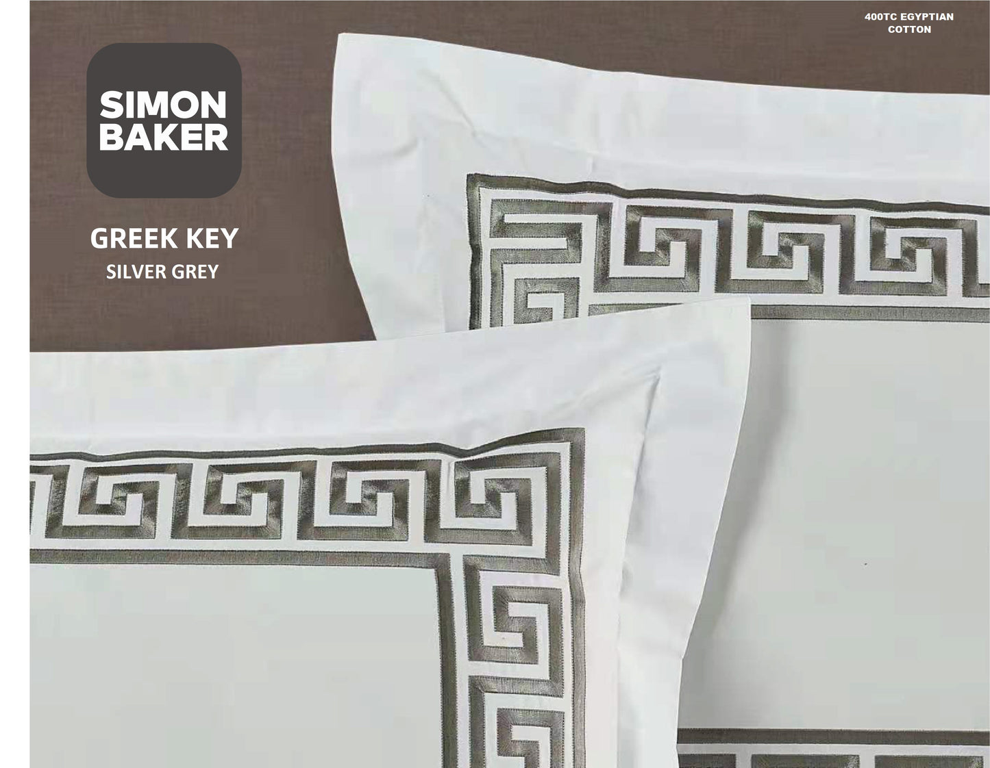 Greek Key Embroidery Duvet Sets
