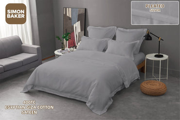 Pleated Egyptian Cotton Duvet Set