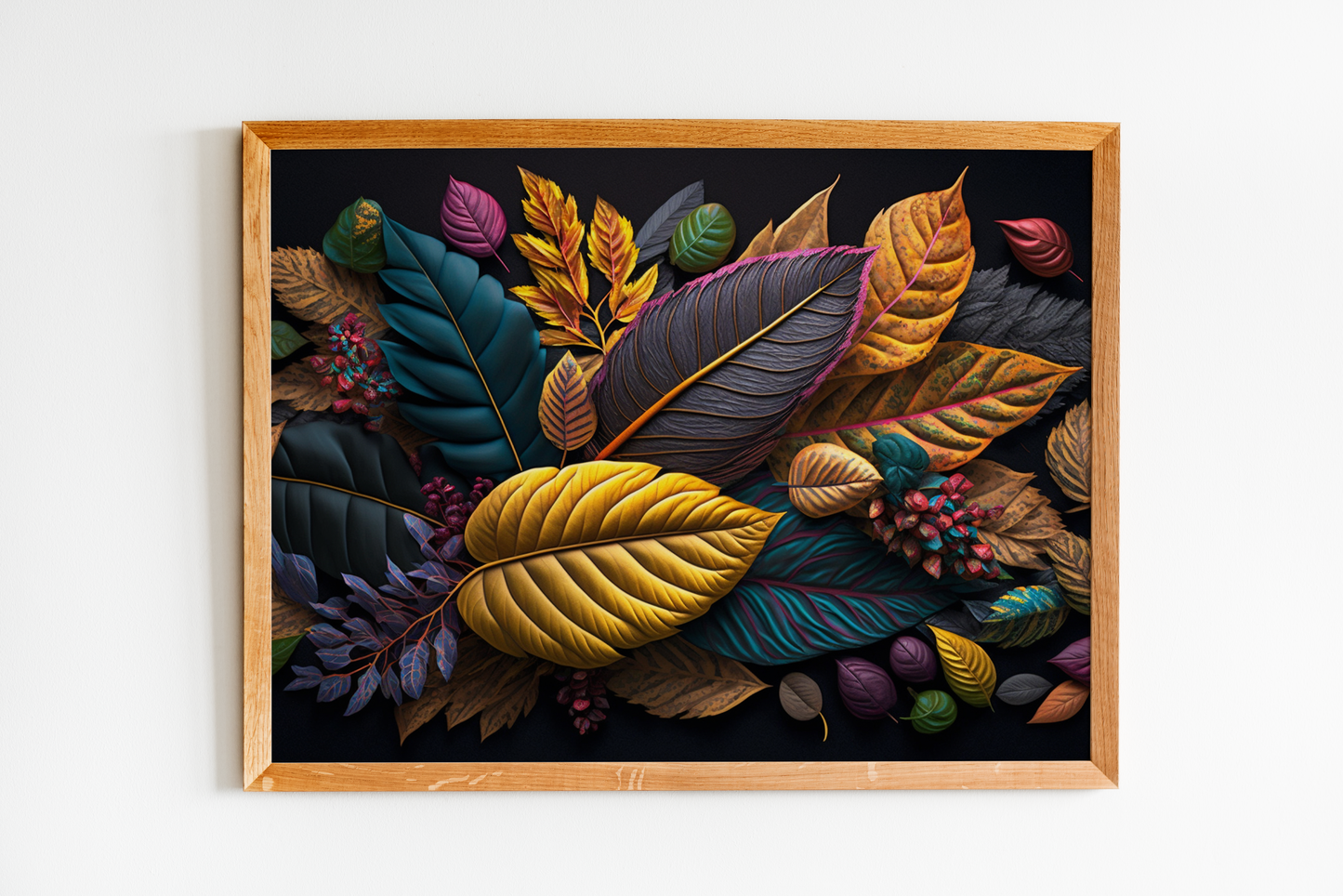 Mystical Leaf Printed Painting
