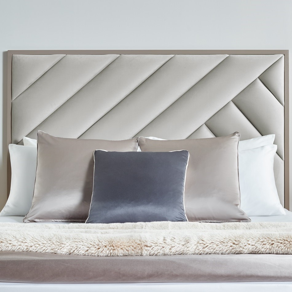 Light Grey Velvet Headboard Luxlinen .za