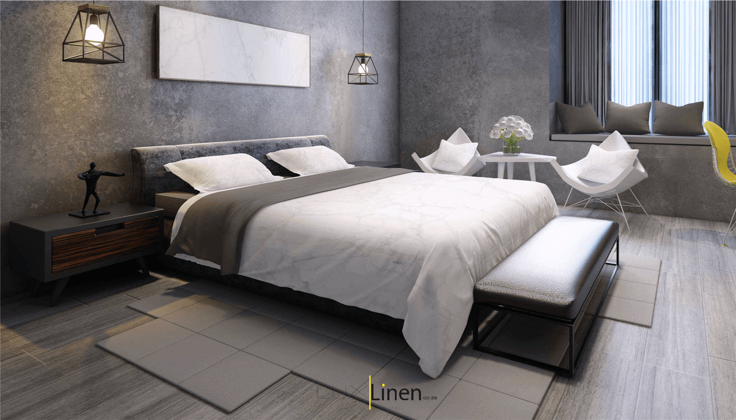 White Marble Bedding Set