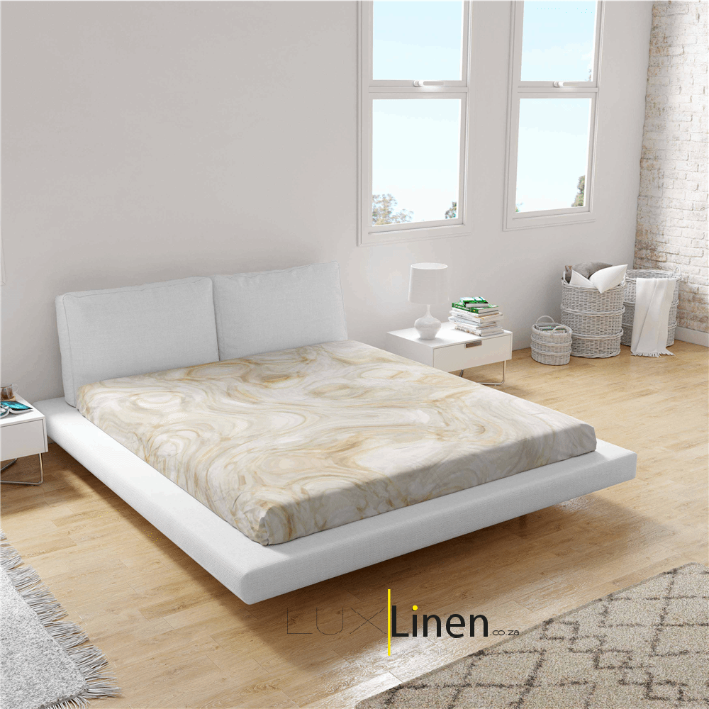 Gold Marble Bed Sheet