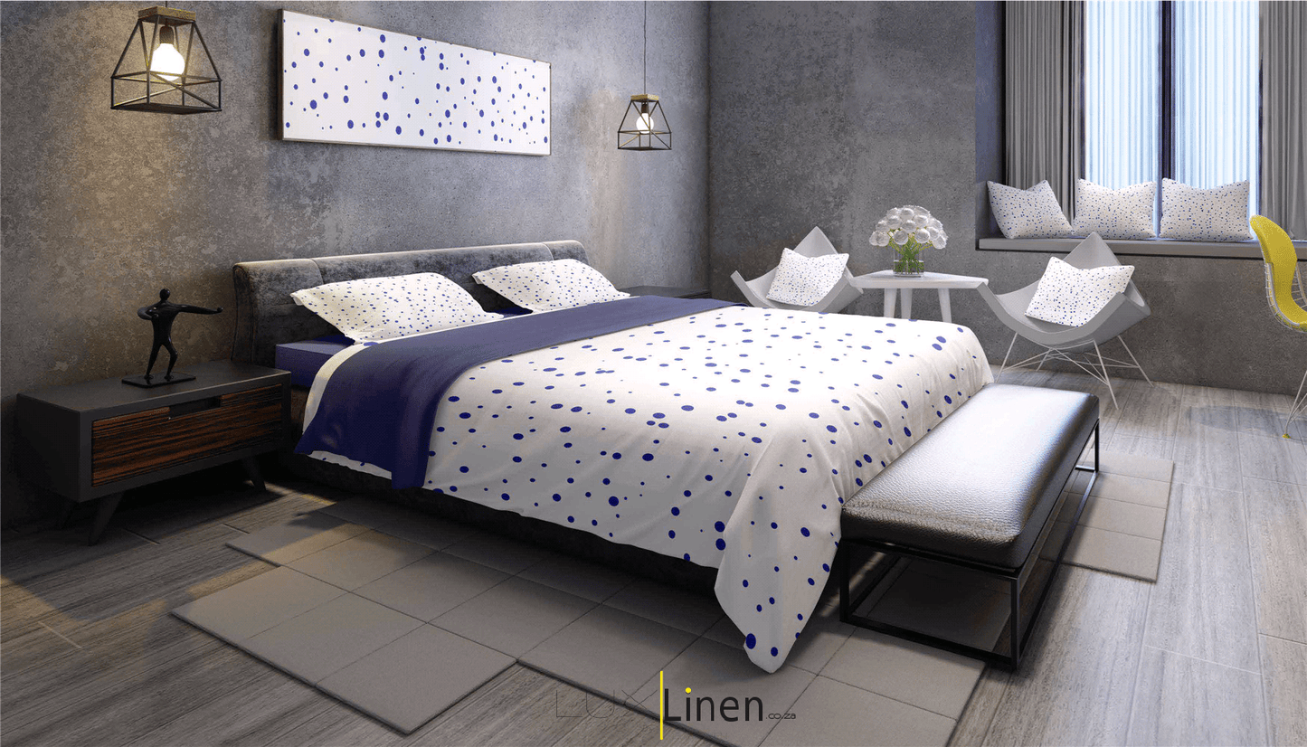 Paint Splash Blue Bedding Set