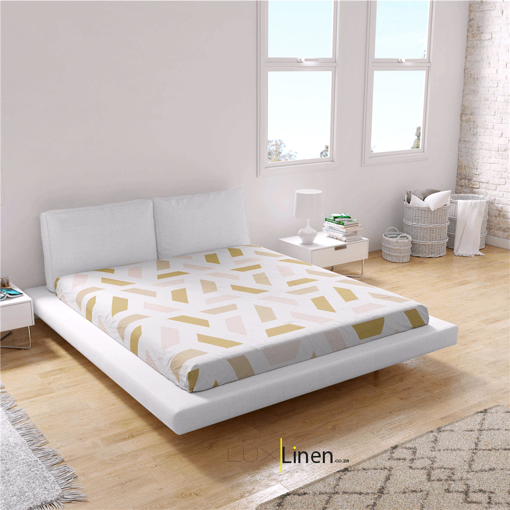 Gold & White Bed Sheet