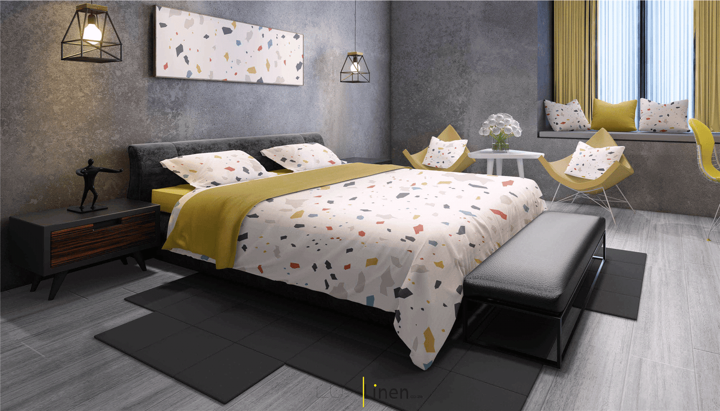 Multi Color Chip Bedding Set
