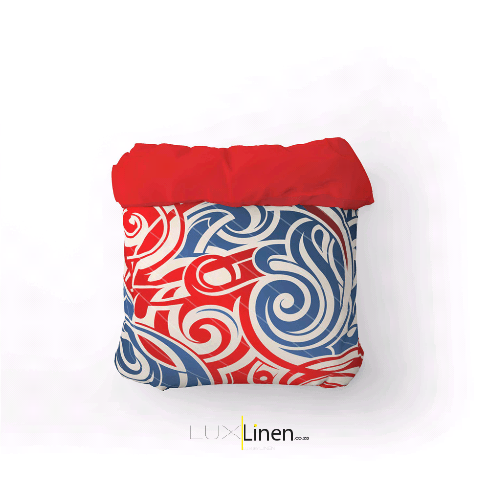 Blue & Red Floral Duvet