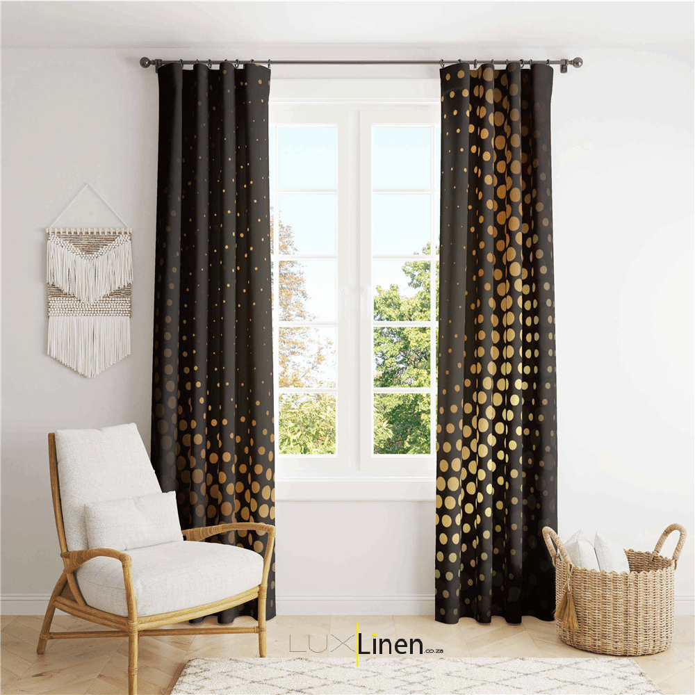 Black & Gold Curtain