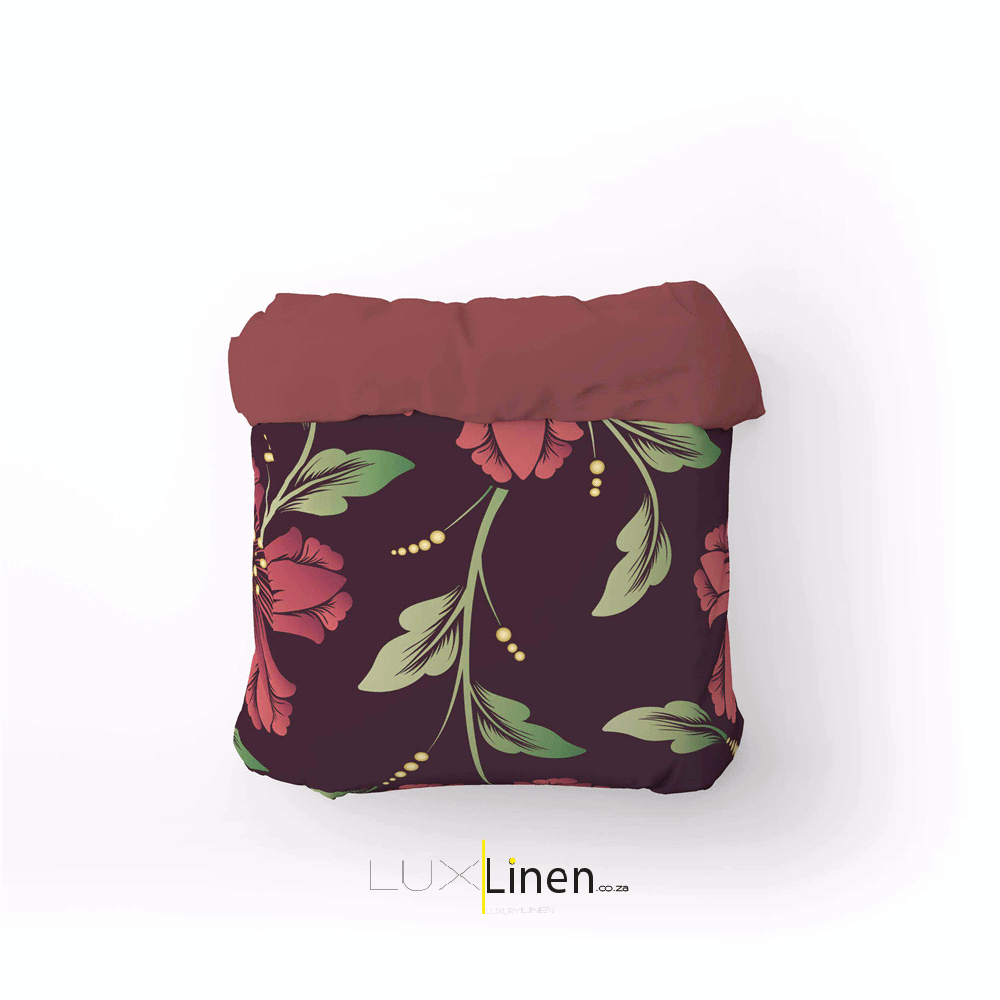 Burgundy Floral Duvet