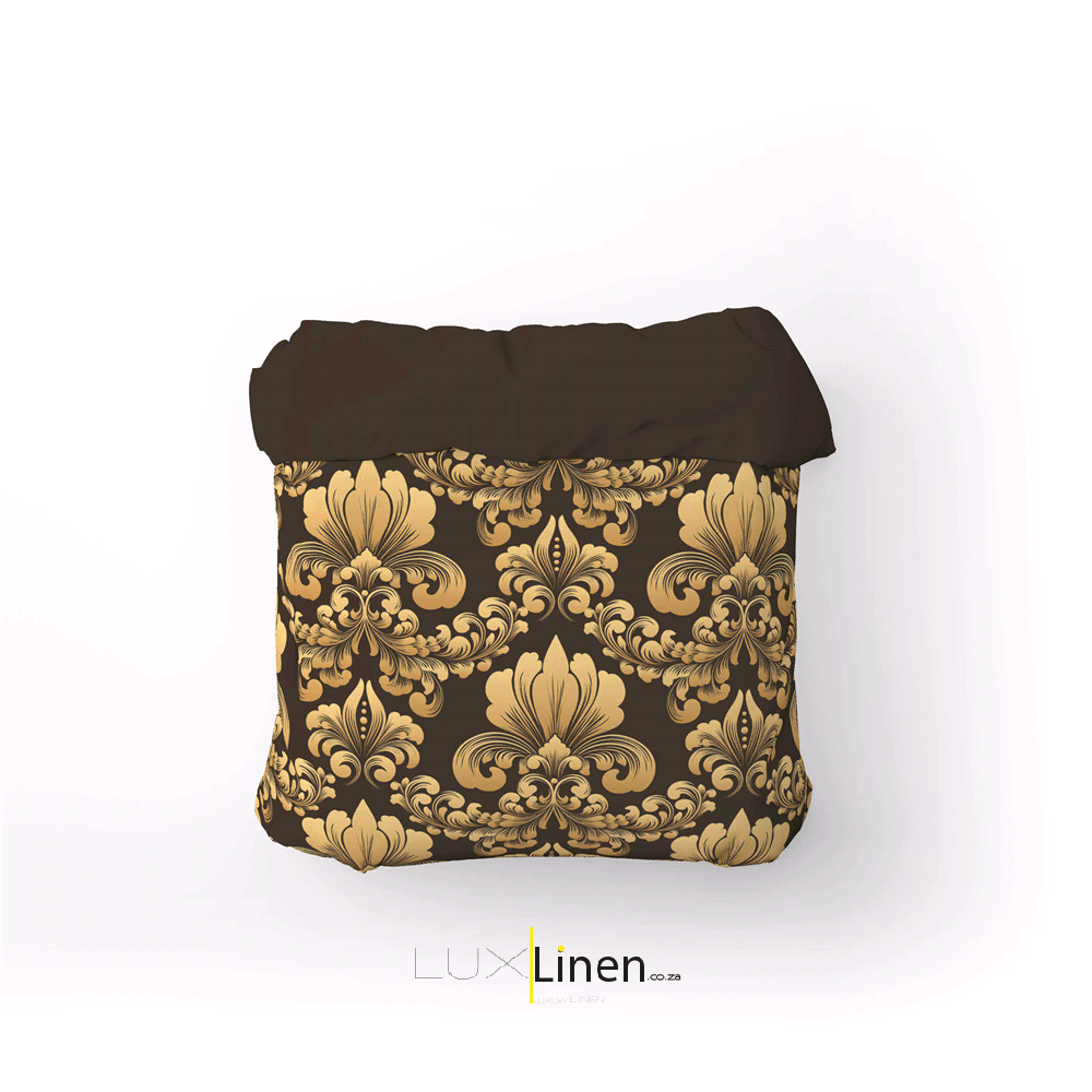 Black & Gold Floral Duvet