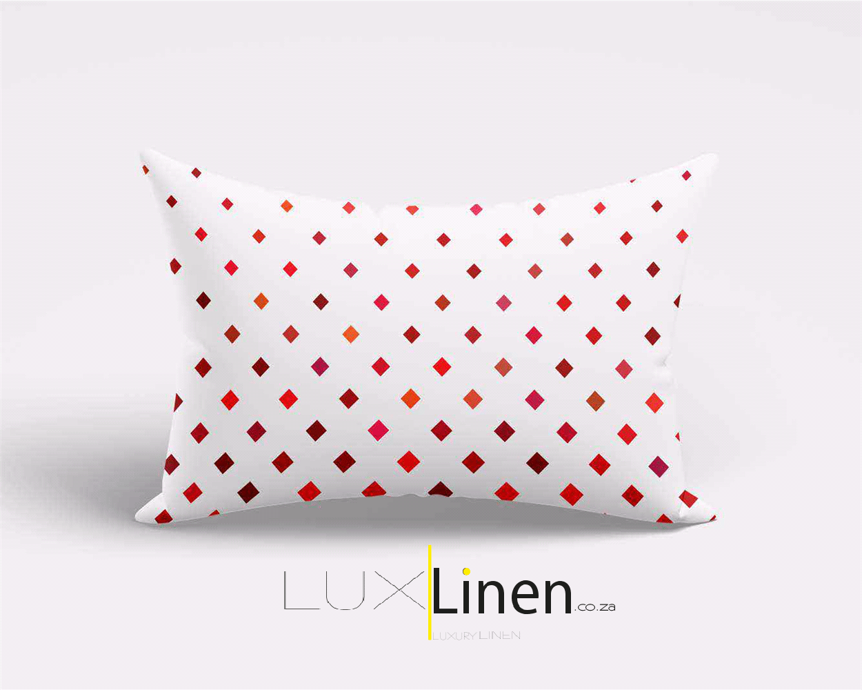 Red Diamond Rectangular Cushion