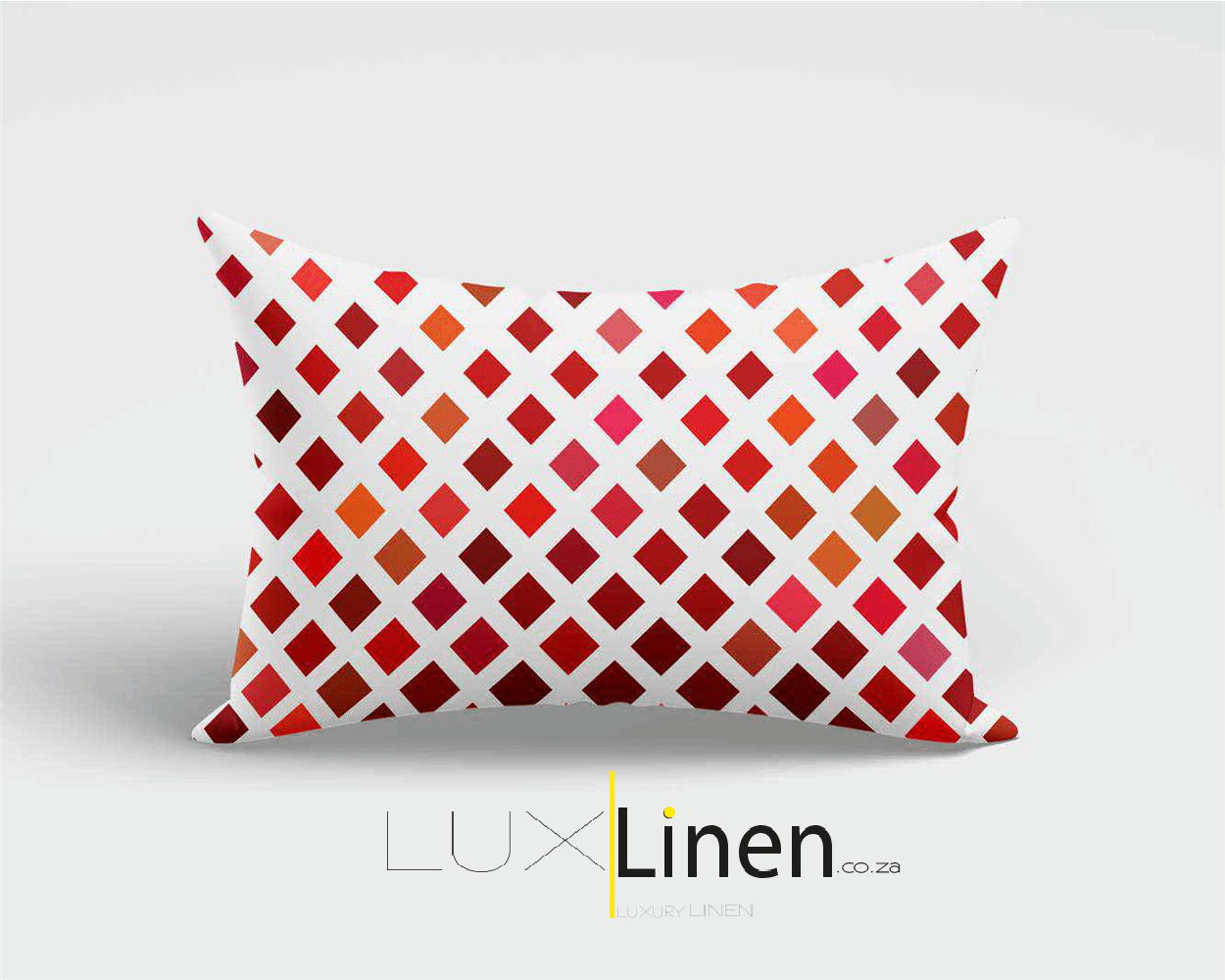 Red Diamond Rectangular Cushion