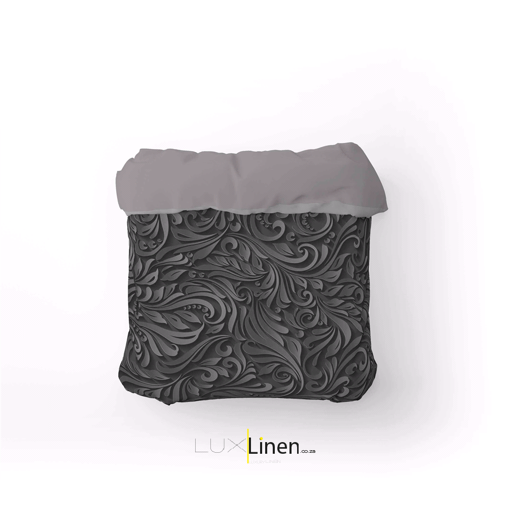 Grey Floral Duvet