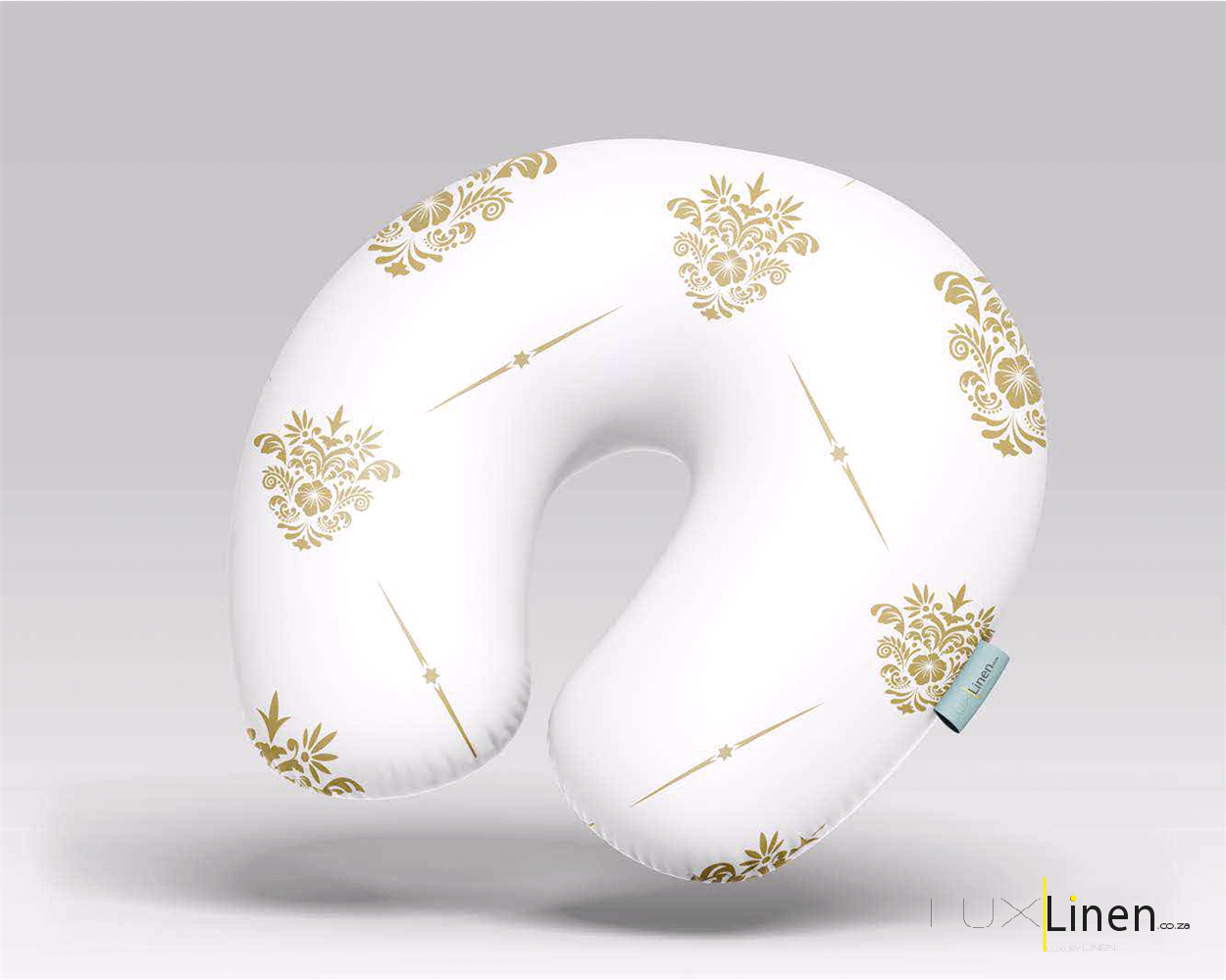 Gold & White Travel Pillow
