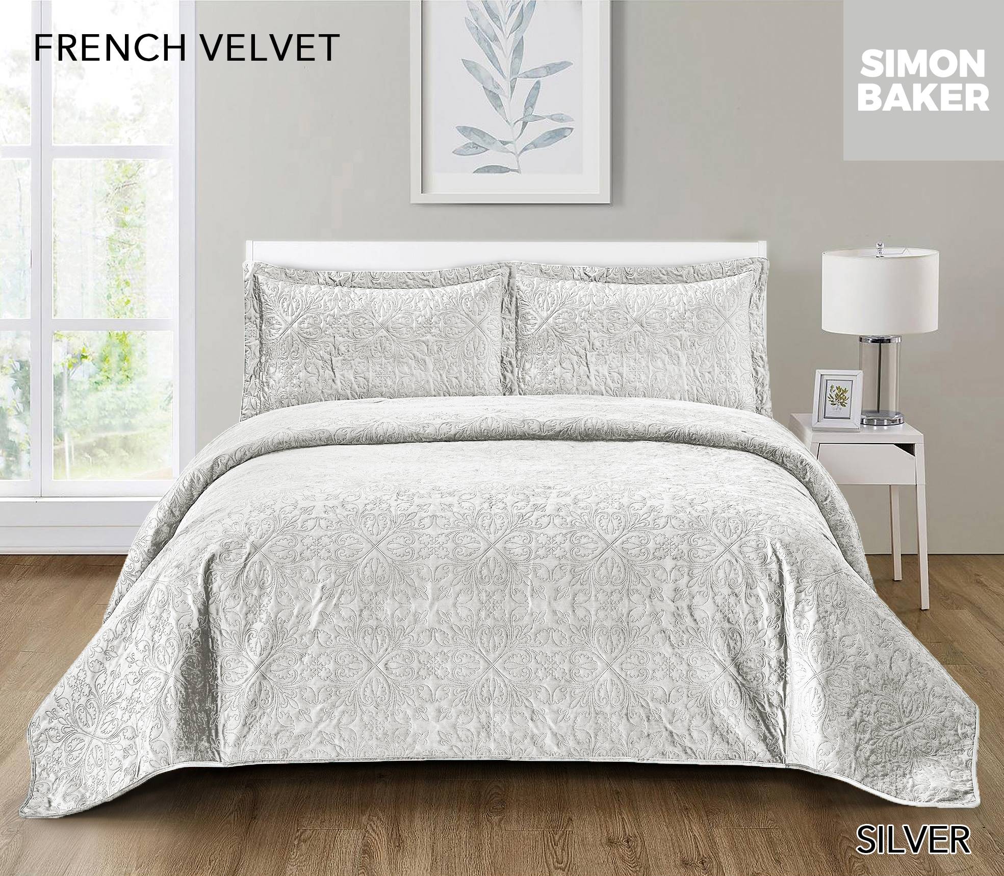 French Pin-Quilted Velvet Bedspreads