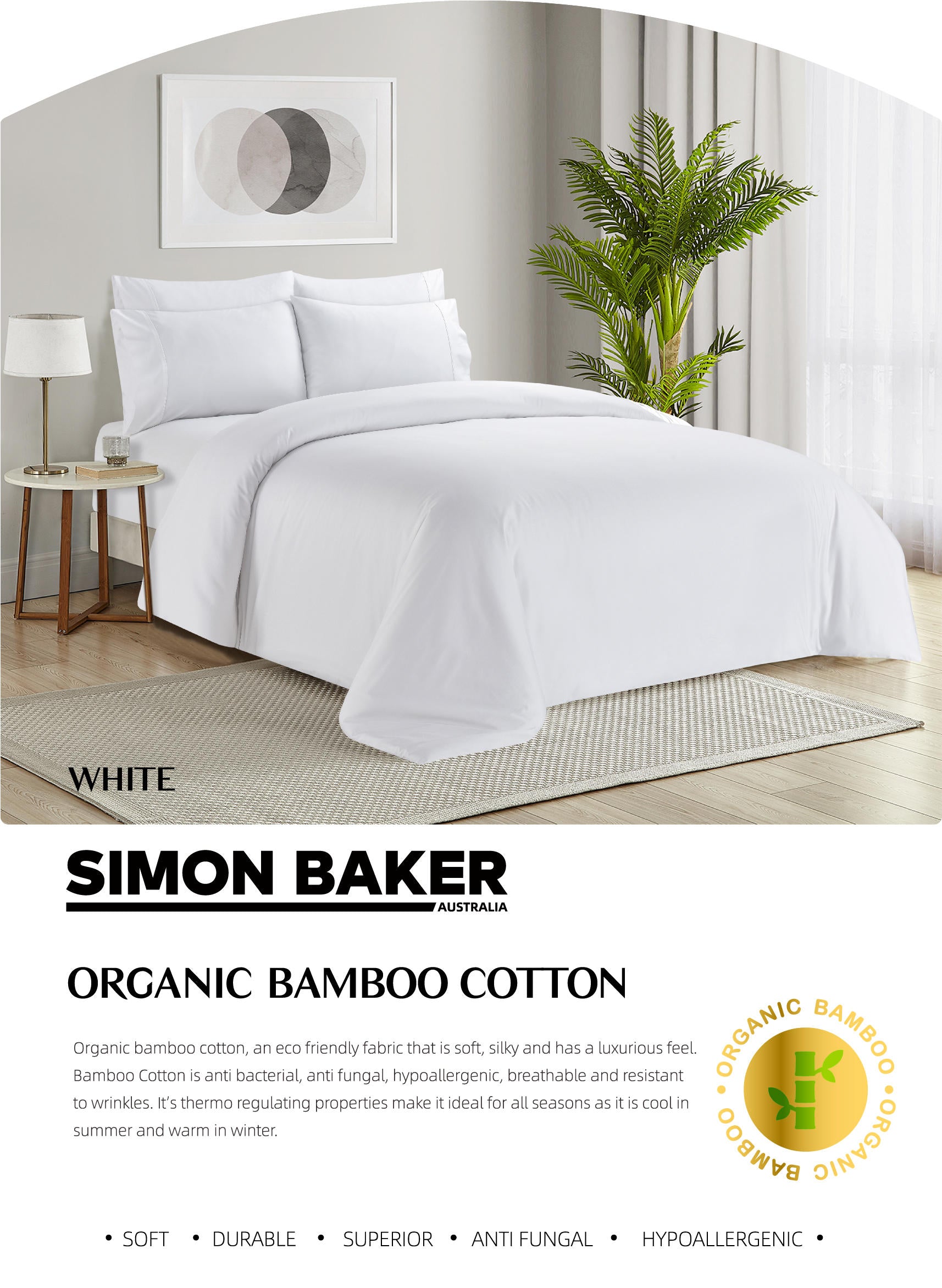 Organic Bamboo Duvet Cover Set