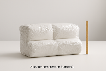 2 seater in white compressed 