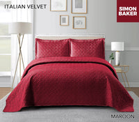 Italian Velvet Bedspreads with Pin-Quilting
