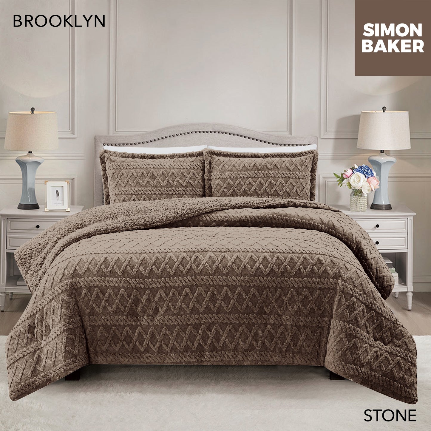 Brooklyn Comforter Set with Sherpa