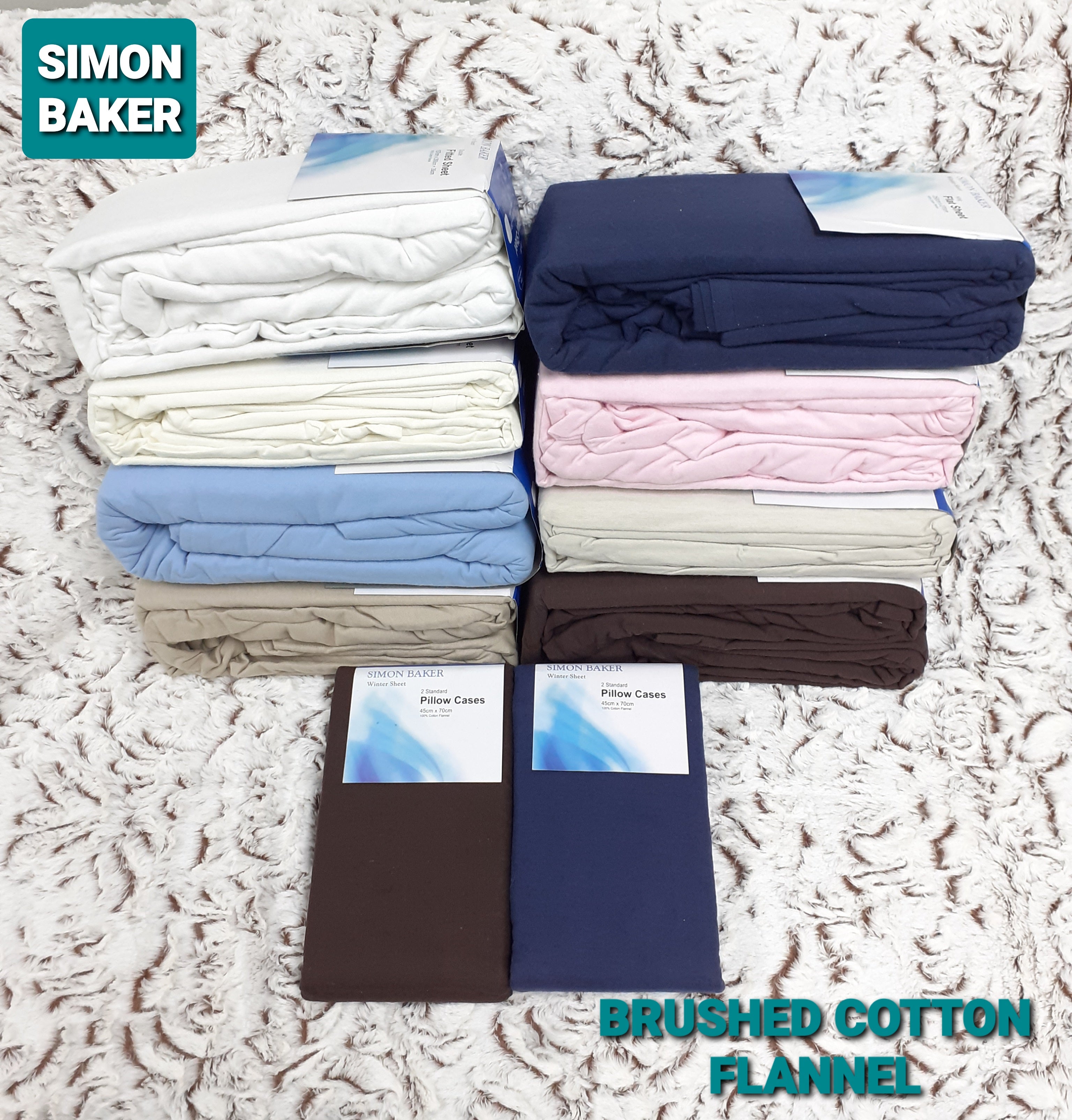 Brushed Cotton Flannel Bed Sheets