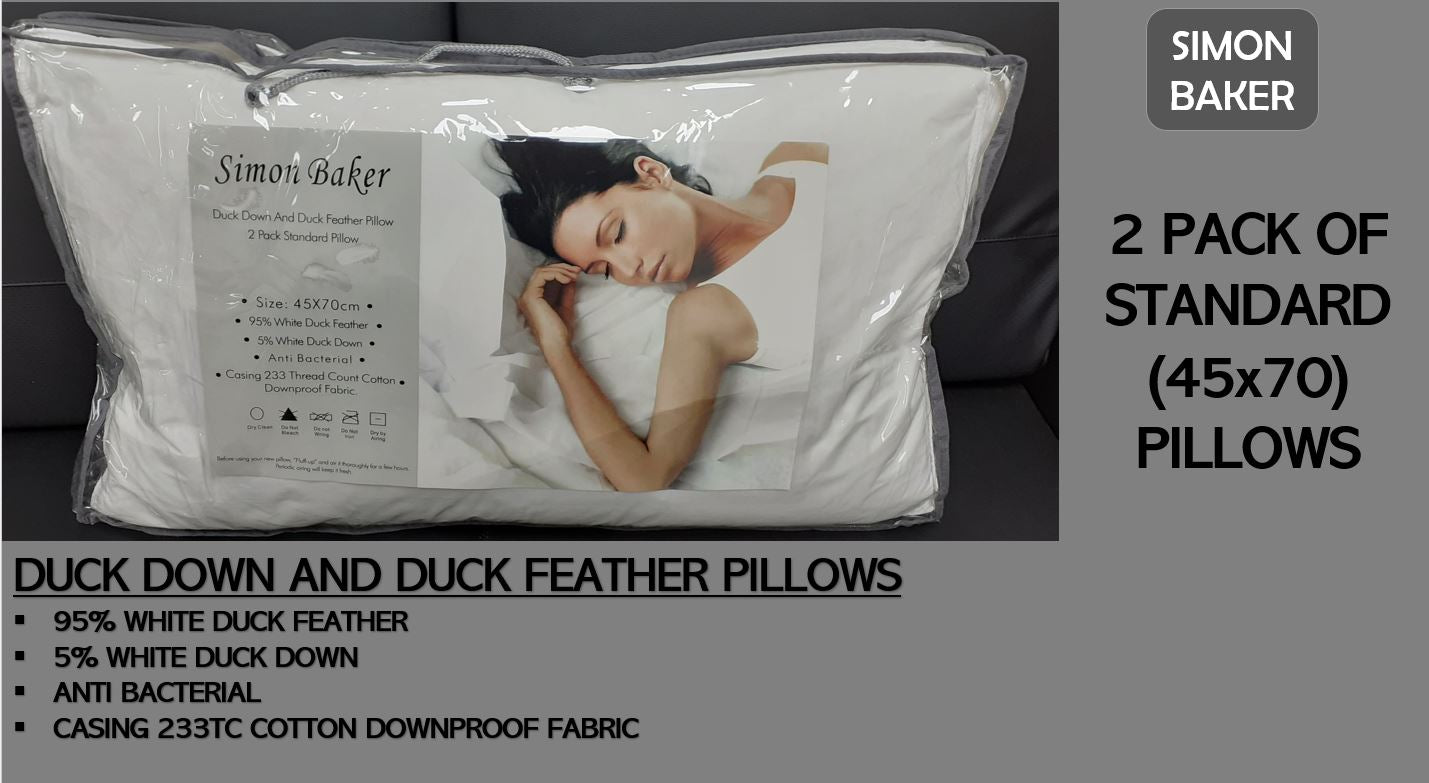 Feather Pillow Twin Pack
