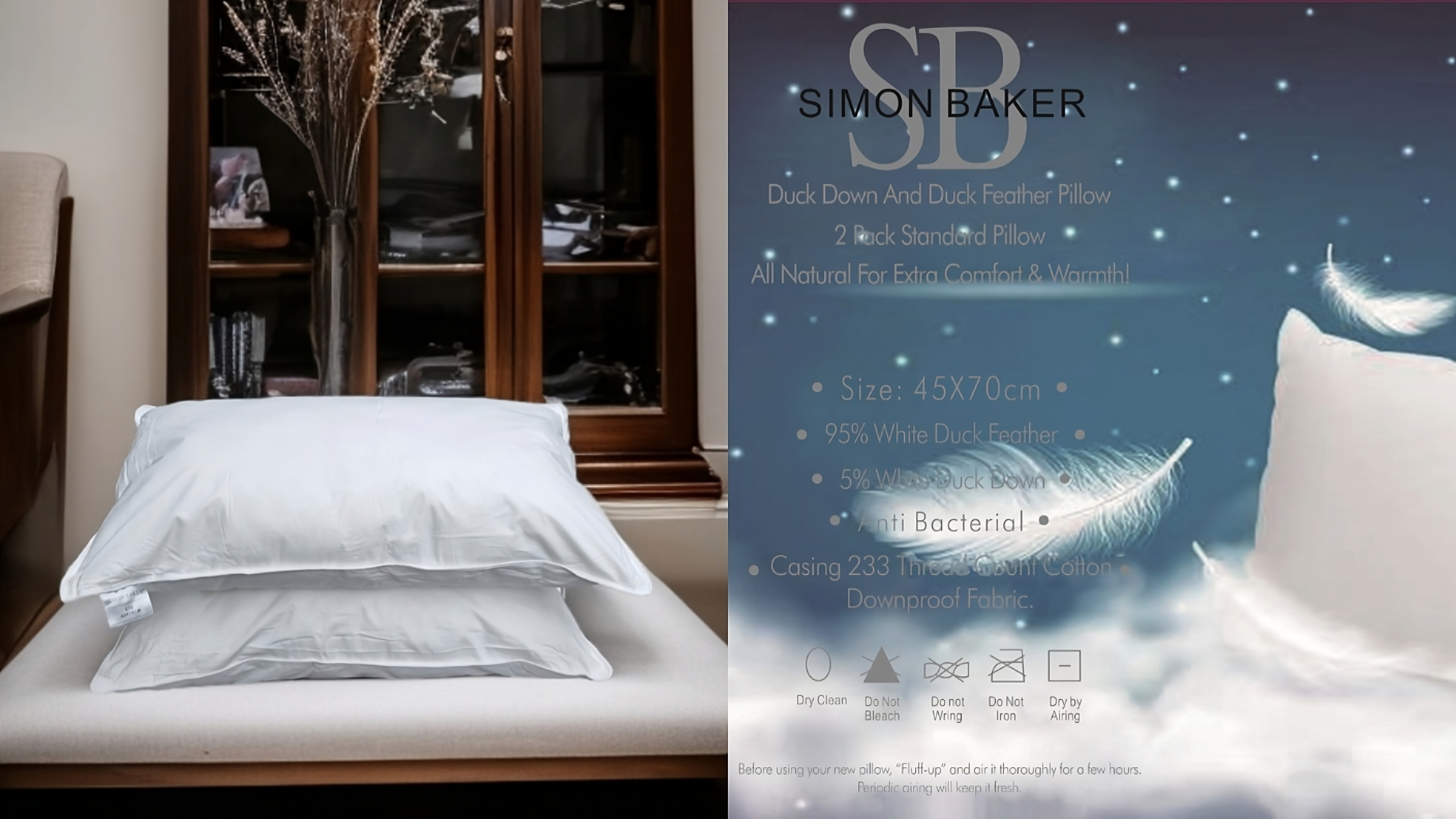 FEATHER PILLOWS (TWIN PACK)