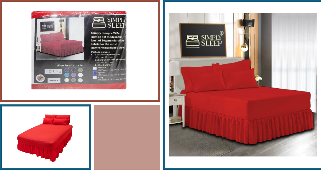 Simply Sleep 05 Pc 90GSM Bedding Combo