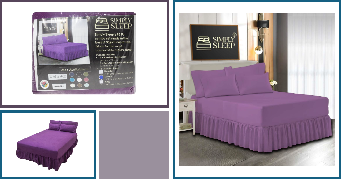 Simply Sleep 05 Pc 90GSM Bedding Combo