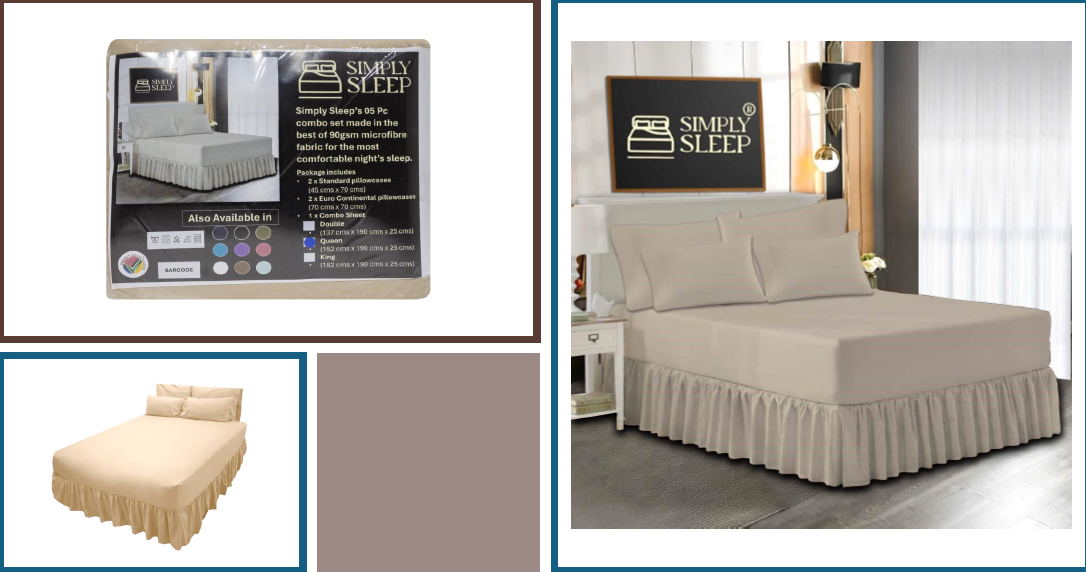 Simply Sleep 05 Pc 90GSM Bedding Combo