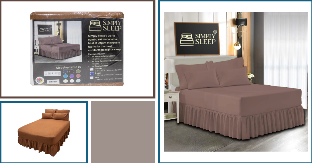 Simply Sleep 05 Pc 90GSM Bedding Combo