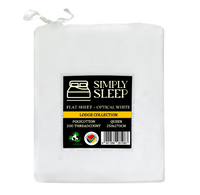 Simply Sleep - 200 Thread Count Polycotton Lodge Collection Flat Sheet