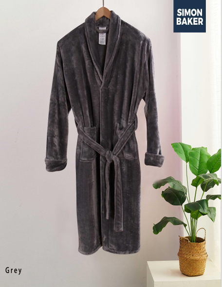 Bathrobe Flannel Fleece - Grey