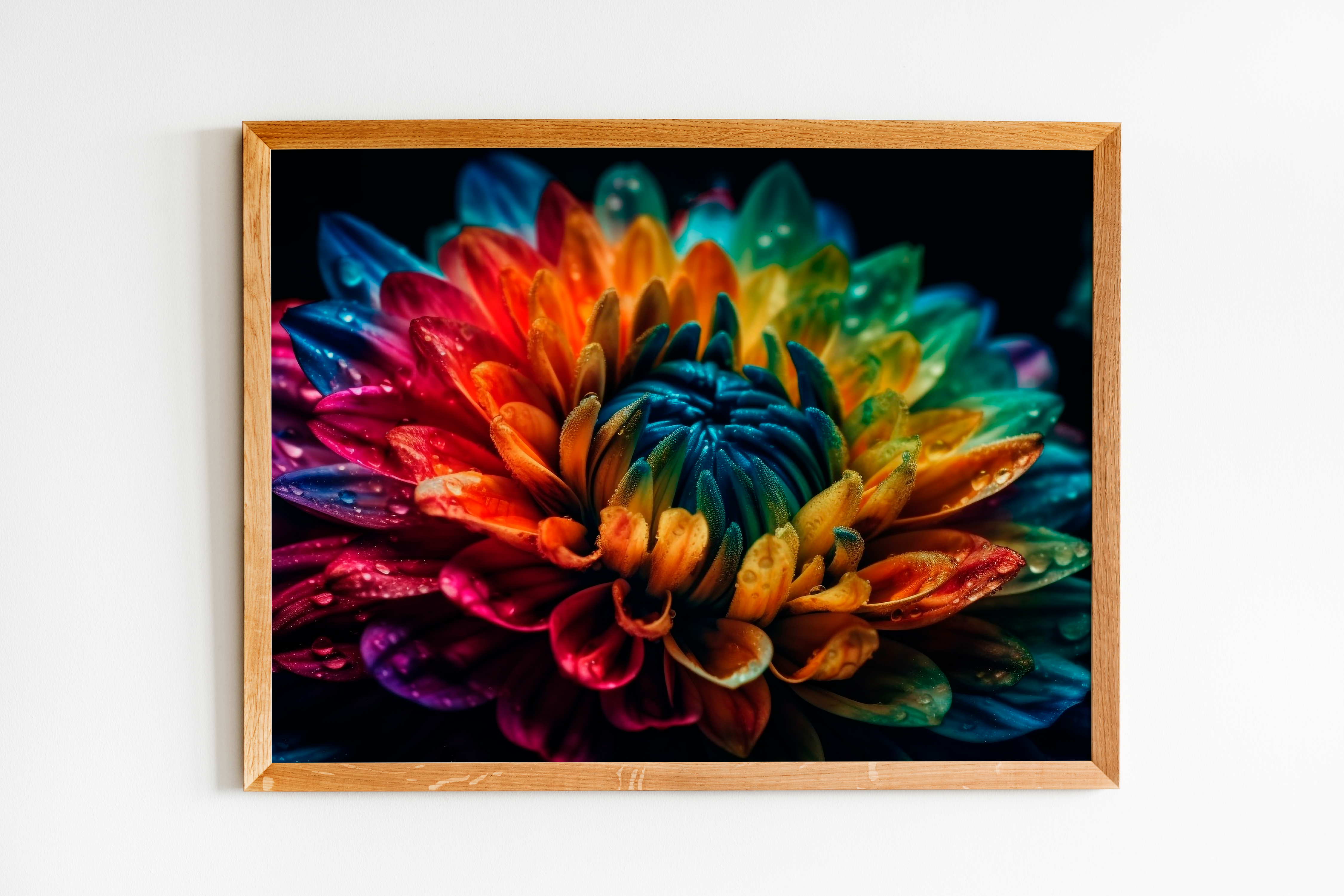 Multi-Color Flower Printed Painting