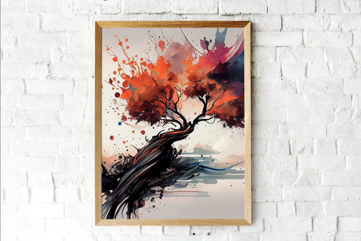 Mystical Flower Printed Painting