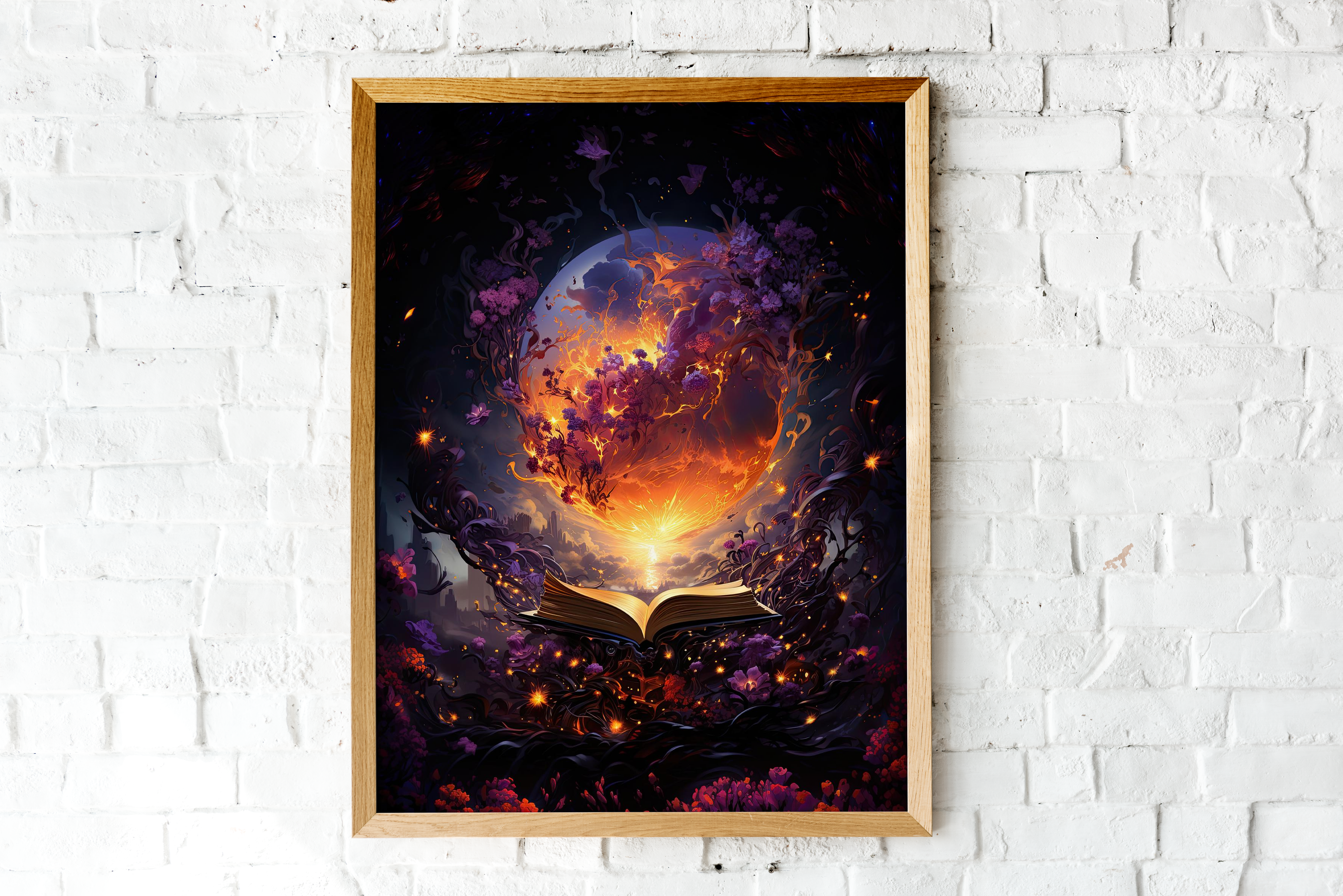 Mystical Book Printed Painting