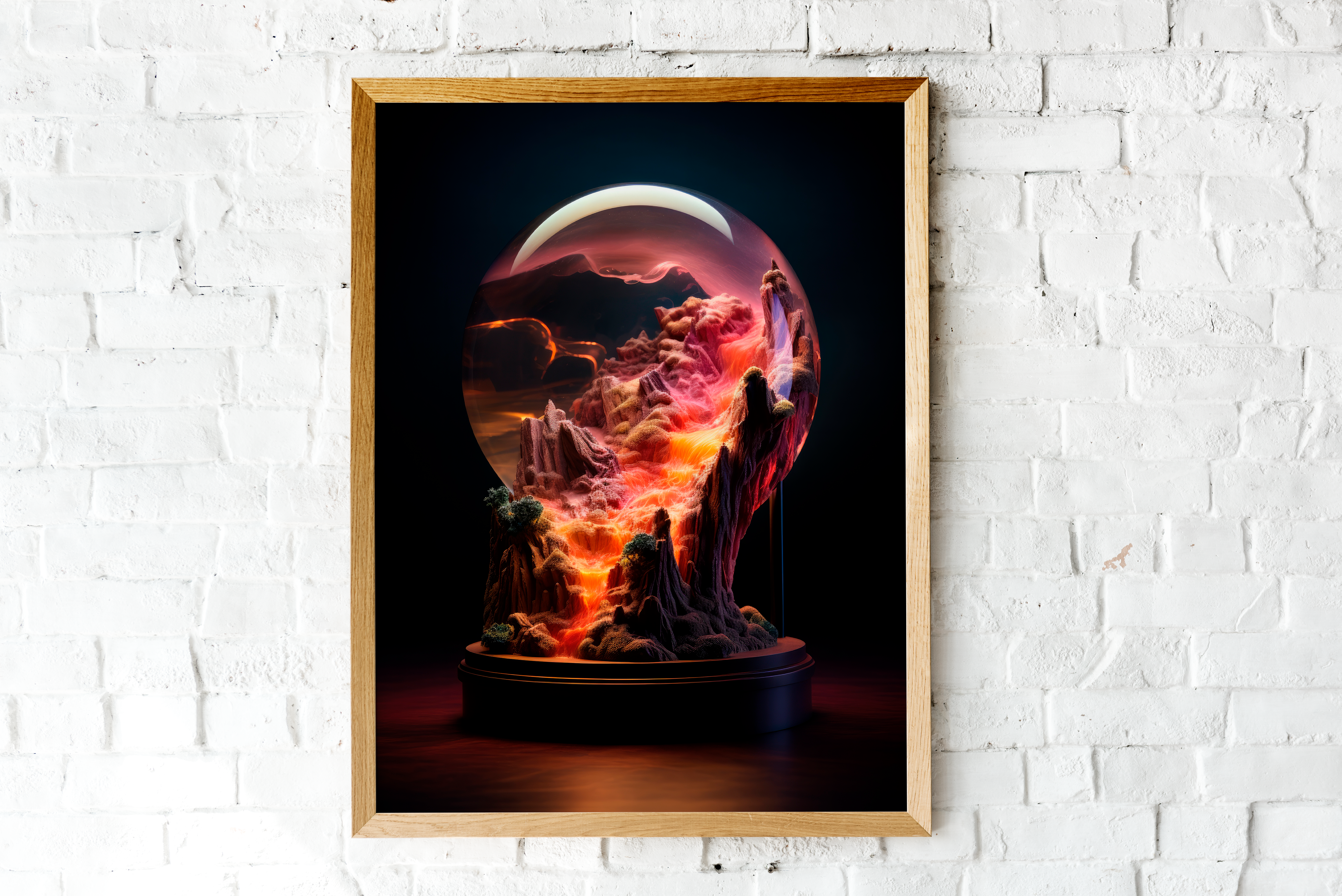 Mystical Globe Printed Painting