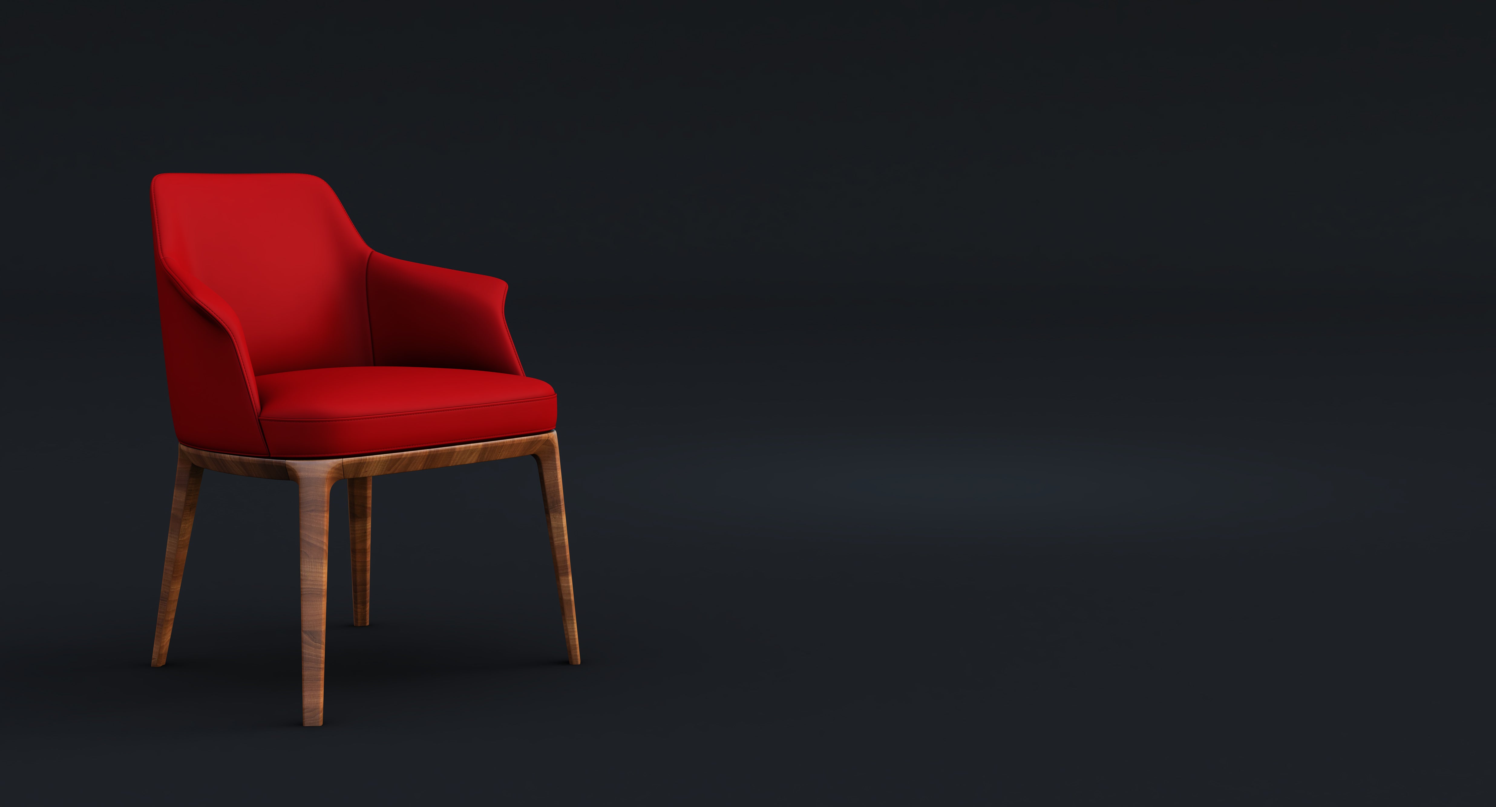 Red Velvet Occasional Chair